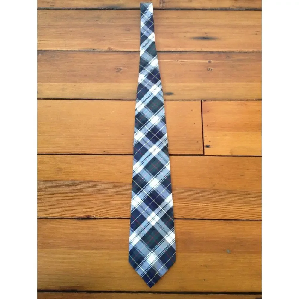 Vintage Socttish Tartan Plaid 100% Cotton Reed St James Neck Tie USA Made 3.75